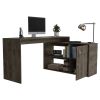 L-Shaped Desk Desti, Office, Dark Brown