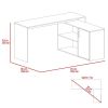 L-Shaped Desk Desti, Office, Dark Brown