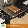 Sweetcrispy Electric Standing Desk with Keyboard Tray Large Ergonomic Computer Desk Home Office Desk,55 x 24 Inches Black