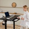 Sweetcrispy Electric Standing Desk with Keyboard Tray Large Ergonomic Computer Desk Home Office Desk,55 x 24 Inches Black