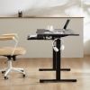 Sweetcrispy Electric Standing Desk with Keyboard Tray Large Ergonomic Computer Desk Home Office Desk,55 x 24 Inches Black