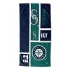 [Personalization Only] OFFICIAL MLB Colorblock Beach Towel - Mariners