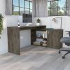 L-Shaped Desk Desti, Office, Dark Brown