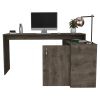 L-Shaped Desk Desti, Office, Dark Brown