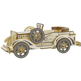 Stall Supply Wooden DIY Assembled Car Simulation Model Children's Educational 3D Three-dimensional Puzzle Blocks Toys (Option: Paga BZQ Laser Version)