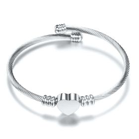 3 Colors lockable Braclets Bangles For Women Hot Selling Brand Jewelry 316L Stainless Steel Bracelet and Bangle Adjustable (Metal Color: 7)