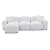 L-Shape Modular Sectional Sofa,DIY Combination,Teddy Fabric
