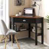Corner Wooden Piece Laptop Computer Desk