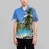 2022 new European and American men's shirts 3D digital printing shirts